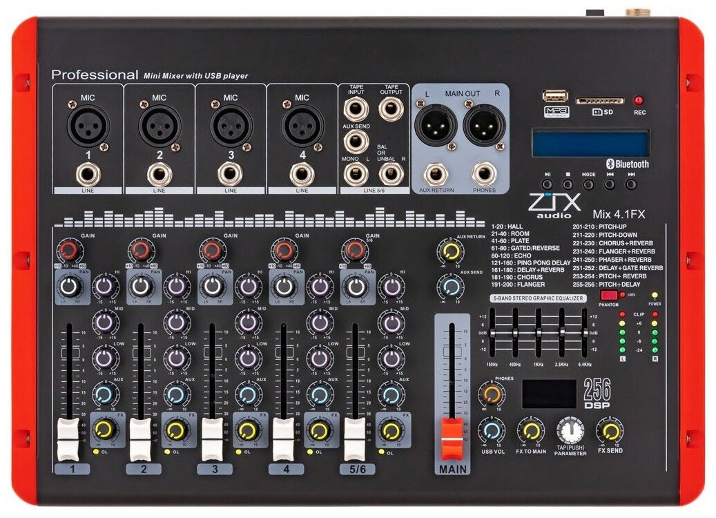 Микшер аналоговый ZTX audio Mix 4.1Fx