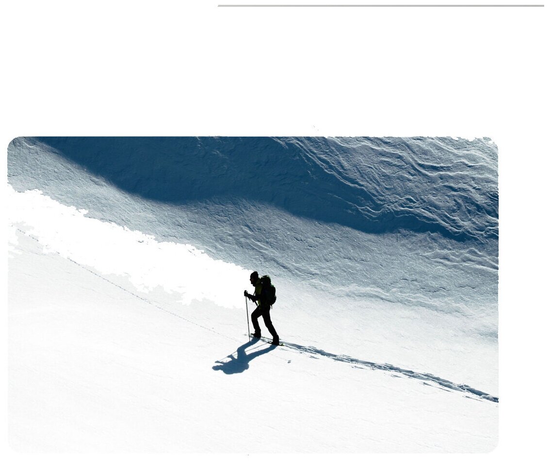 Коврик для мыши 420*290*3 CoolPodarok Лыжи Лыжник Идёт по снегу Лыжня