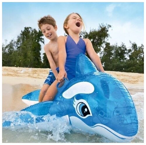 Надувной плот дельфин с ручками 58523, надувной дельфин, надувной матрас дельфин, надувная игрушка на море, реалистичный надувной дельфин