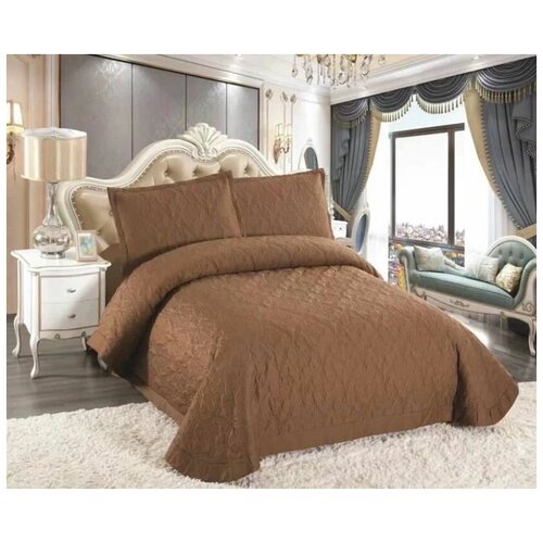 Покрывало с наволочками Cristal (шоколад)