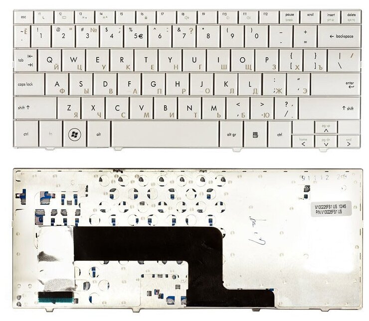 Клавиатура для ноутбука HP Compaq 537753-B31 белая 1130₽