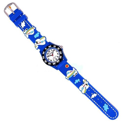 фото Наручные часы omax, кварцевые, корпус пластик, ремешок силикон, поворотный безель, синий
