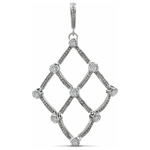 фото 59254 русские самоцветы подвеска из белого золота с бриллиантами из коллекции "вуаль"