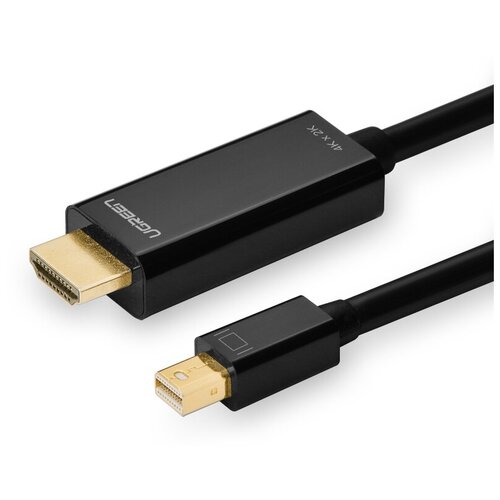 Кабель UGREEN MD101 (20848) Mini DP Male to HDMI Cable 4K. Длина: 1,5м. Цвет: черный кабель ugreen md101 10455 mini dp male to hdmi cable 4k 3 м черный