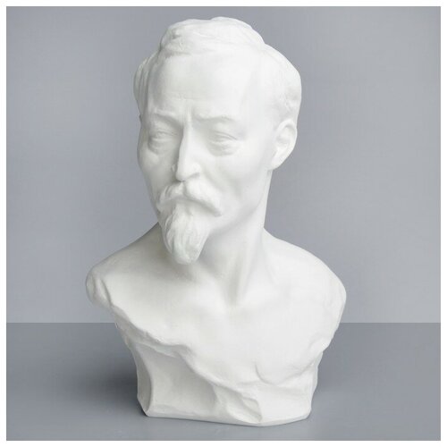 Гипсовая фигура известные люди: бюст Дзержинского, 17 x 12 x 24 см статуэтка бюст сталин и в 9 5 см белый матовый гипс