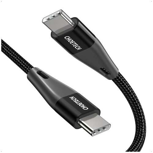 Кабель Choetech USB C PD 60 Вт, цвет черный, 1,2 м (XCC-1003) кабель choetech xcc 1036 bk 2хusb c 2 м чёрный