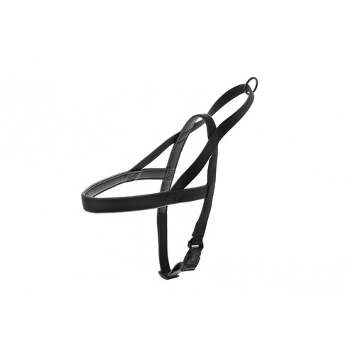 Ferribiella аксессуары силиконовая шлейка, черная 1,5x49-67 см (pettorina norvegese fun flat 1,5x49-67cm) hi733-n, 0,300 кг