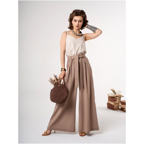 фото Элегантные и свободные женские льняные брюки палаццо zone16