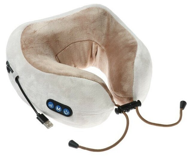 фото Массажная подушка Centek CT-2199, 3.7 Вт, 7 режимов, 12 головок, ИК-подогрев, бежевая