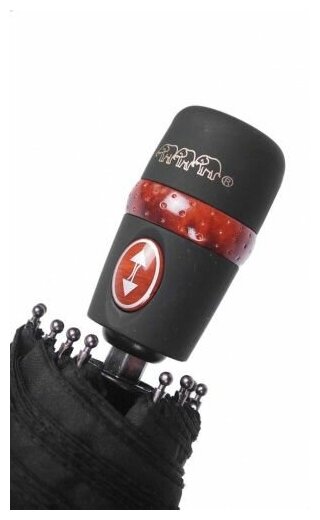 Зонт Три слона, черный — фото 1