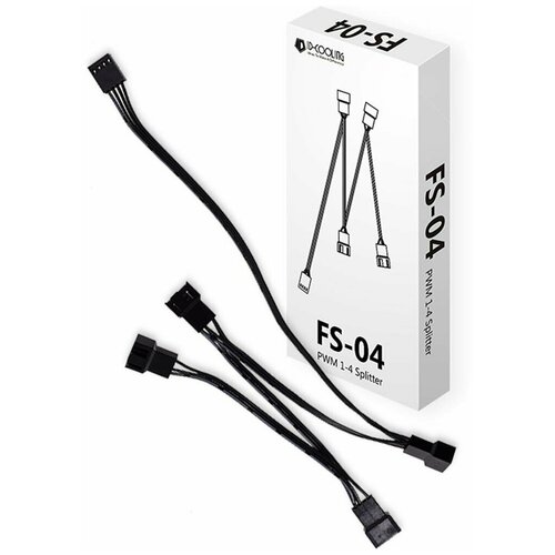 Разветвитель 4-pin - 4x 4-pin, ID-COOLING FS-04 разветвитель addressable rgb id cooling fs 04 argb