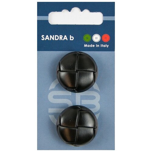 Пуговицы Sandra, 2 шт, диаметр 25,5 мм, Цвет: черный