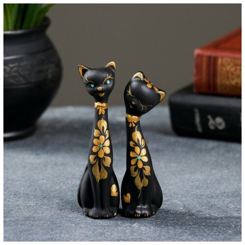 фото Фигура "love коты" набор 2шт черные 4x4x11см хорошие сувениры