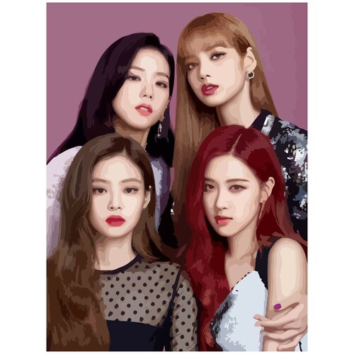 Картина по номерам на холсте BLACKPINK Kpop - 925 30X40