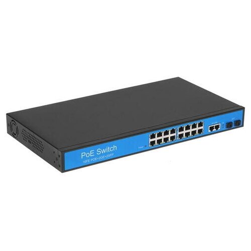 POE-коммутатор 16-канальный, 2xRJ45+2xSFP UPLINK, POE-A, 300Вт  ORIENT SWP-7516POE/2P/2SFP PS 1GB