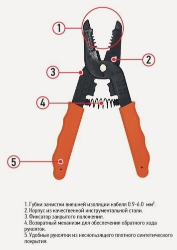 Изображение товара Инструмент для зачистки кабеля Rexant 0.9-6.0 мм2 (ht-1041)