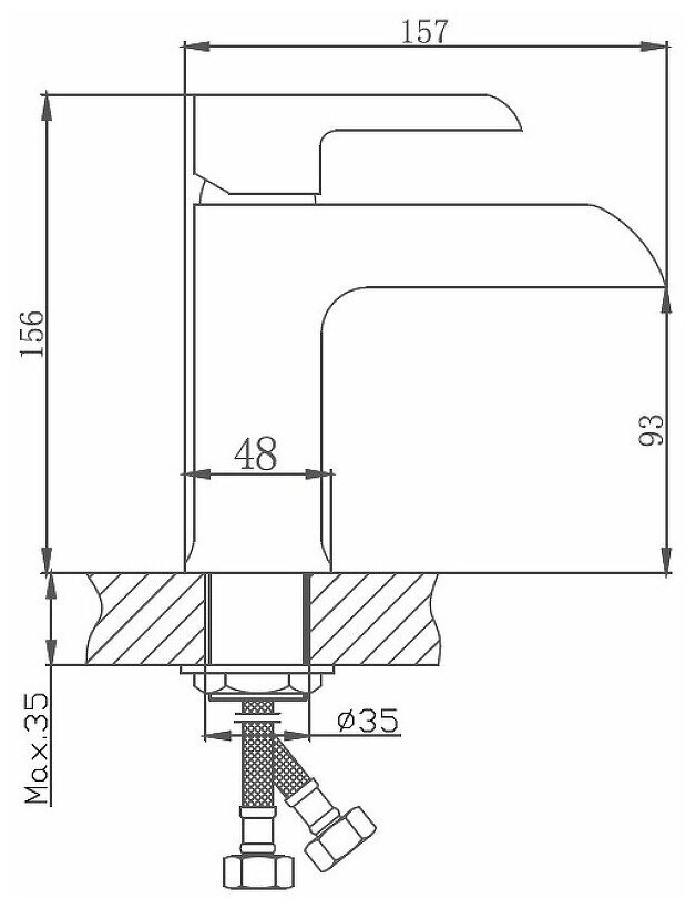 Смеситель для раковины Haiba HB10805-8 - фотография № 2