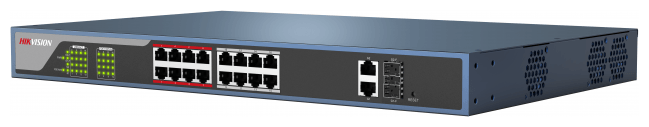 Неуправляемый PoE коммутатор DS-3E0318P-E(B) 16 портов