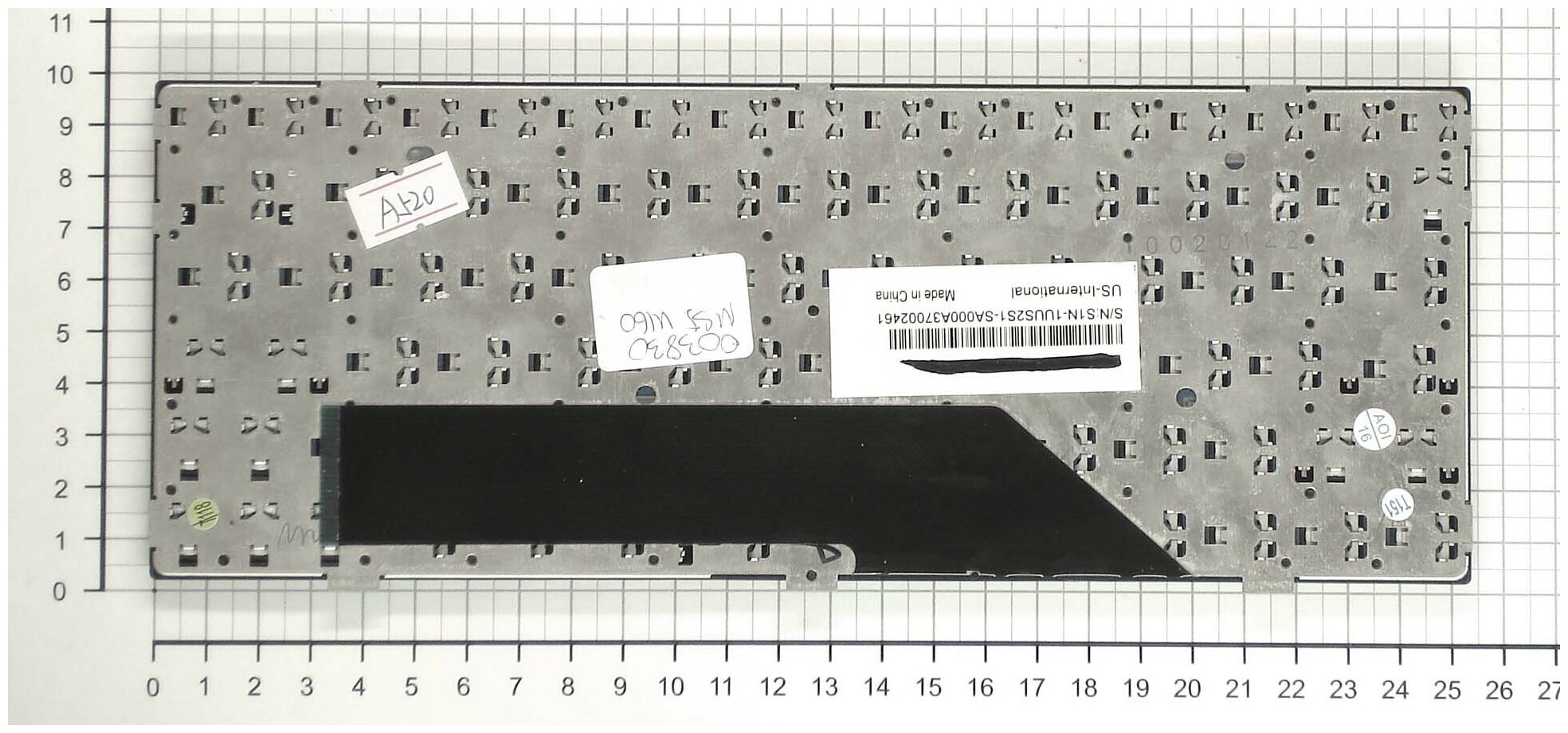 Клавиатура для ноутбука MSI MS-N081 черная с черной рамкой