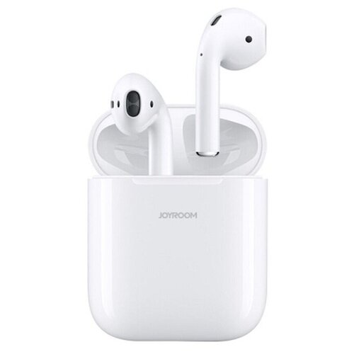 Наушники беспроводные Беспроводная гарнитура Наушники bluetooth Joyroom белые с красным чехлом JR-T03S AIR 3300₽