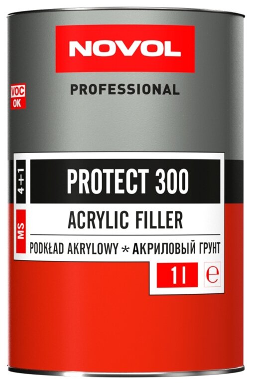 Грунт Акриловый 4+1ms Черный Protect300, 1,0+0,25 Novol 37041-35822 Novol3704135822