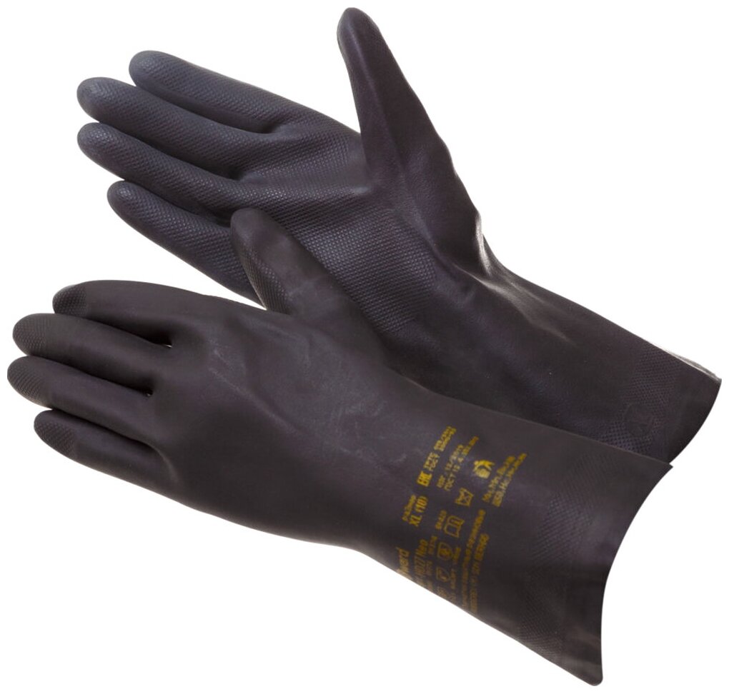 Индустриальная химстойкая перчатка латекс+неопрен Gward HD27 размер 10 XL 4 пары