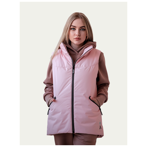 фото Жилет женский утепленный пудровый размер 48 атланта-спорт