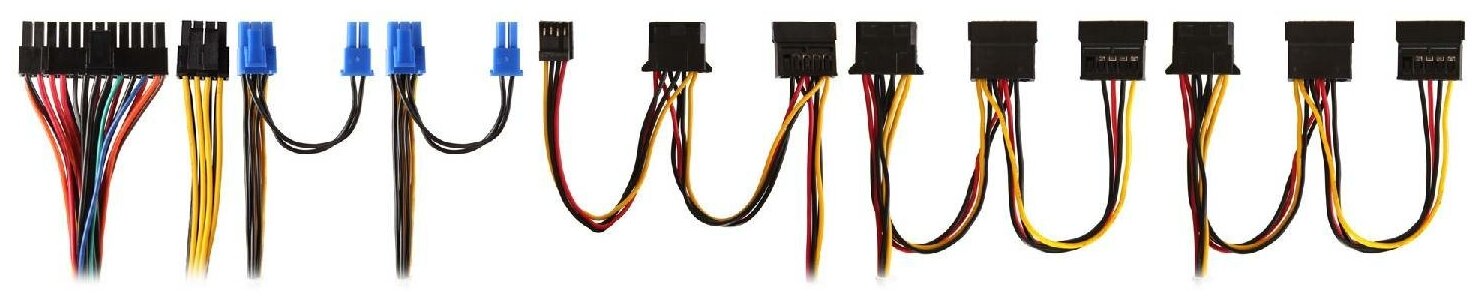 Блок питания EXEGATE 450PPE ATX APFC PC КПД 80 80 PLUS 12cm fan 24pin 44pin PCIe 5xSATA 3xIDE FDD black кабель 220V в ком