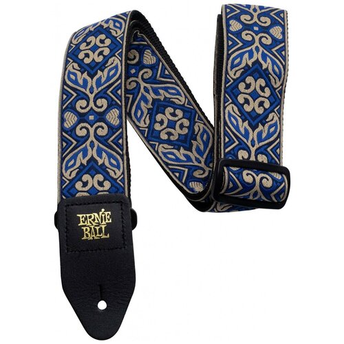 ernie ball 4165 жаккардовый ремень с рисунком tribal blue ERNIE BALL 4165 - гитарный ремень Jacquard с рисунком Tribal Blue