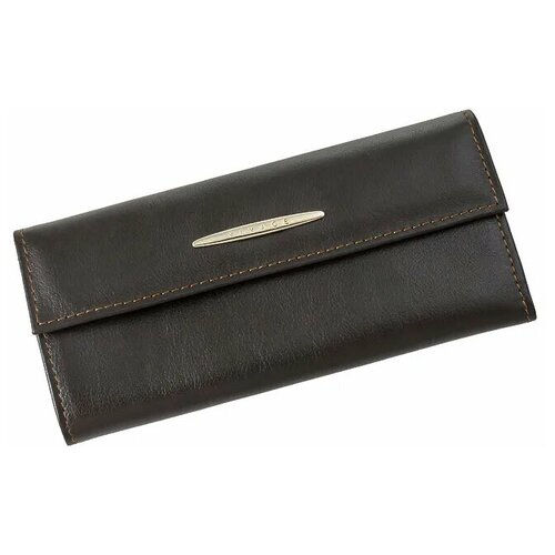 фото Кошелек женский из натуральной кожи, маленький бумажник для денег, портмоне на каждый день темно-коричневый cro-x-66-328 нет бренда