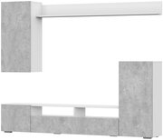 Мебель для гостиной "МГС 4" Белый/Цемент светлый