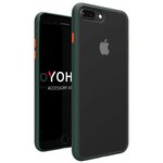 YOHO Чехол защитный - противоударный, матовый, для телефона iPhone 6+/6S+/7+/8+(Plus). Зеленый - оранжевый YPZCH678P/IO - изображение