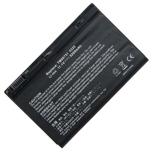 Аккумулятор ZeepDeep (TM00751) 5200 mAh 11.1 V для ноутбука Acer TravelMate 7520, 7520G, 5200mAh, 11.1V клавиатура для acer extensa 5220 5620 4220 5630 5620g nsk agl0r mp 07a13su 4421 nsk agl1d