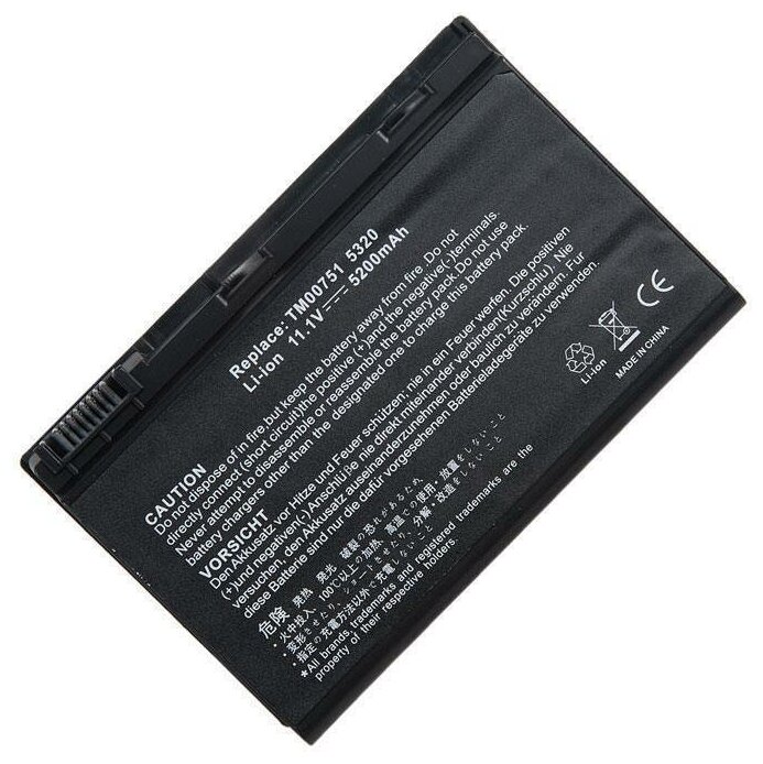 Аккумулятор ZeepDeep (TM00751) 5200 mAh 11.1 V для ноутбука Acer TravelMate 7520 7520G 5200mAh 11.1V