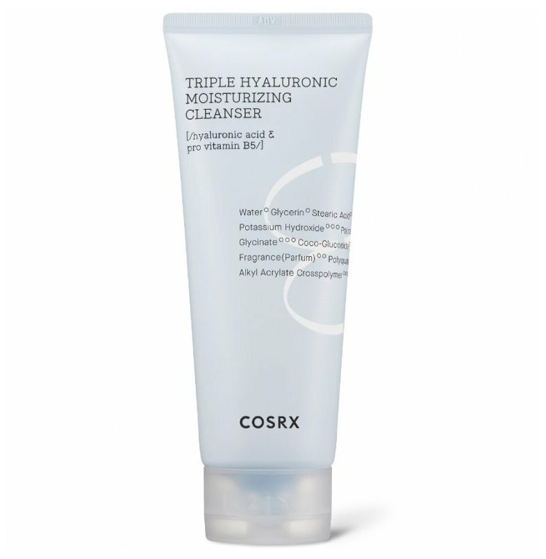 Cosrx Увлажняющая пенка для умывания Hydrium Triple Hyaluronic Moisturizing Cleanser, 150 мл