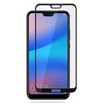 Защитное стекло 3D Tempered Glass для Huawei P20 Lite / Nova 3e полный клей ( черная рамка ) - изображение