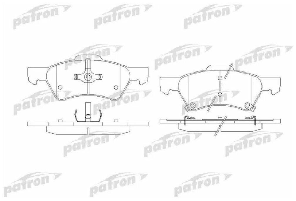 Колодки тормозные дисковые передн CHRYSLER VOYAGER III 00  DODGE CARAVAN III 00 PATRON PBP1510