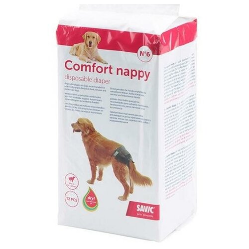 Подгузники для собак Savic Comfort Nappy № 6 46 - 56 см 12 шт (1 шт)