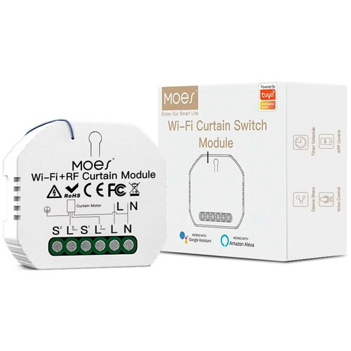 Умное реле Moes Wi-Fi + RF Switch Module (MS-104)