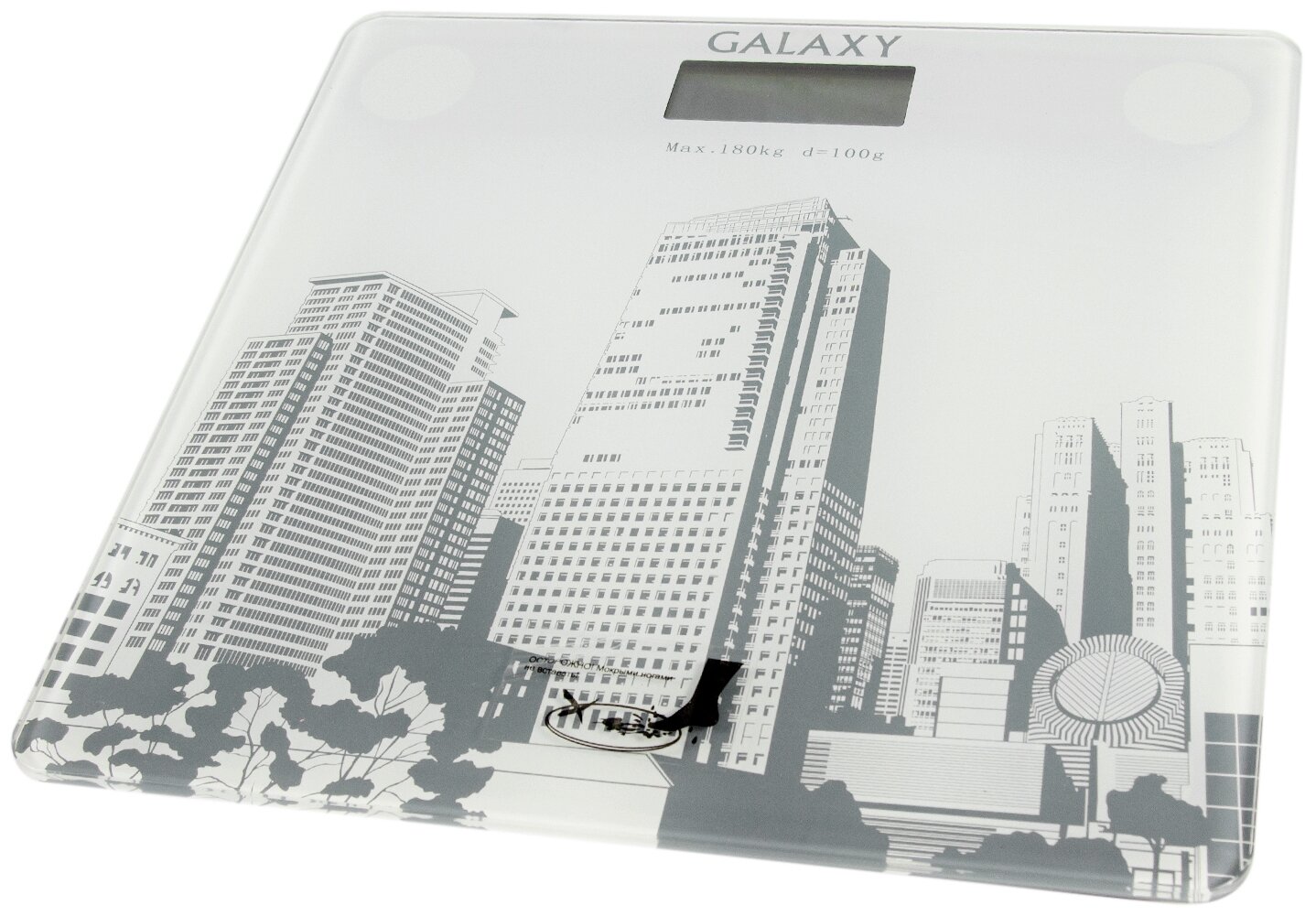 GALAXY GL 4803 Весы напольные электронные, максимально допустимый вес 180 кг, элемент питания «CR2032» в комплекте, сверхточная электронная система, платформа из высокопрочного стекла, ЖК-дисплей, цен - фотография № 5