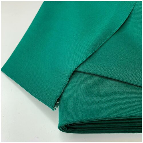 Ткань костюмная bibliotex. Зеленого цвета. Шерсть 100%. Италия. 0,5 м (ширина 156 см)