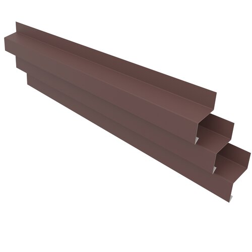 Отлив оконный ширина полки 50мм/ отлив для окна / планка отлива, цвет коричневый(RAL 8017) Длина 1,25м, 3 штуки в комплекте