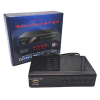 Цифровой ТВ ресивер GoldMaster T-727HD (DVB-T2(антенна), DVB-C(кабельное)/IPTV/YouTube), металлический корпус, дисплей, 2хUSB, поддержка WiFi адаптера