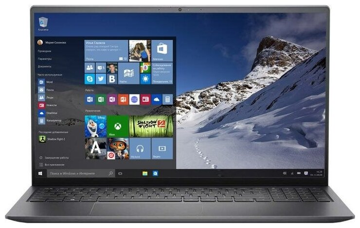 Ноутбук Dell Vostro 5515 Grey 5515-9899 AMD Ryzen 5 5500U 21 GHz8192Mb256Gb SSDAMD Radeon GraphicsWi-FiBluetoothCam1401920x1080Windows 10