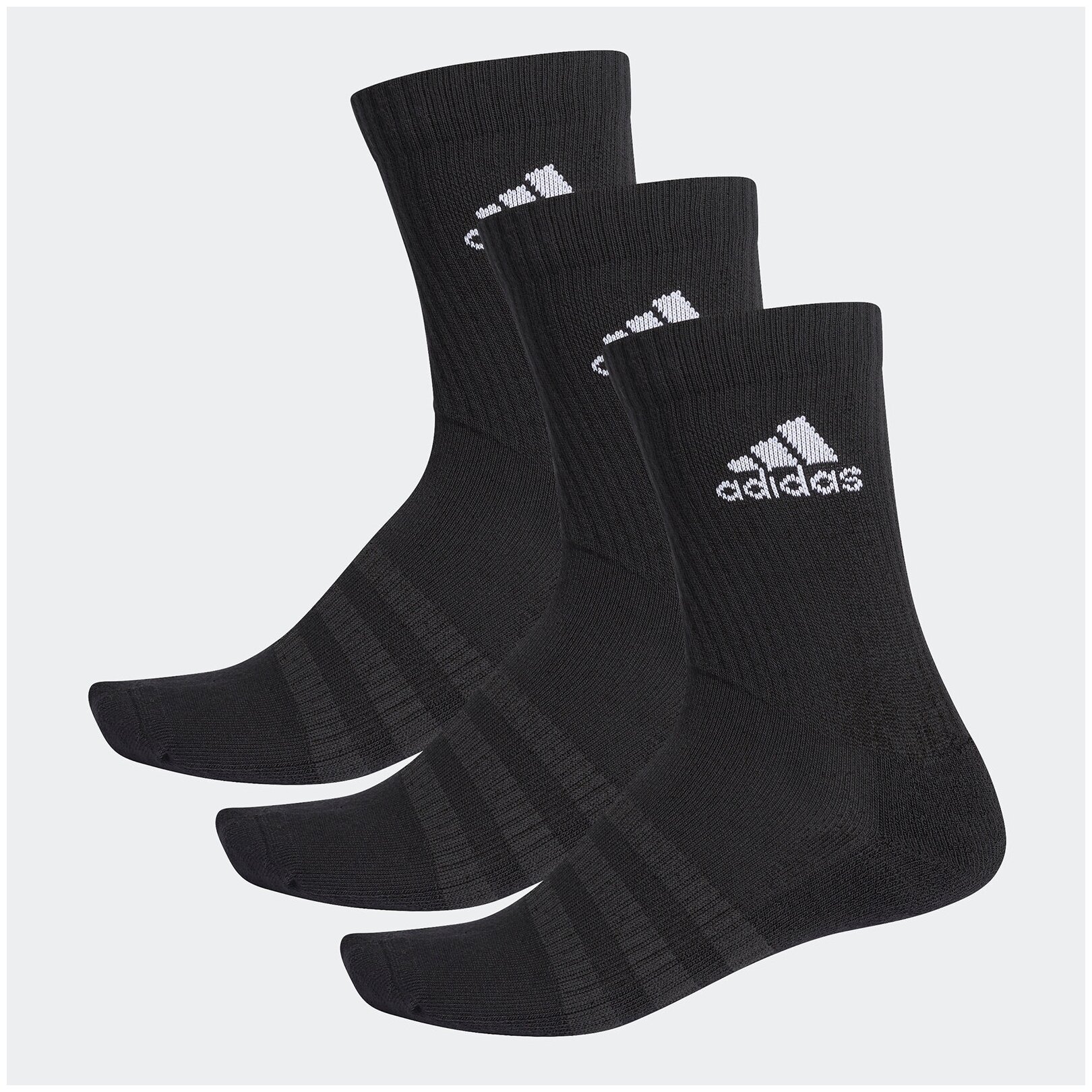 Носки adidas, 3 пары, размер XS, черный