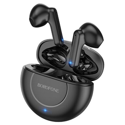 Bluetooth наушники вкладыши с микрофоном Borofone BE54 Rejoice TWS Black беспроводная гарнтитура черная 118300₽