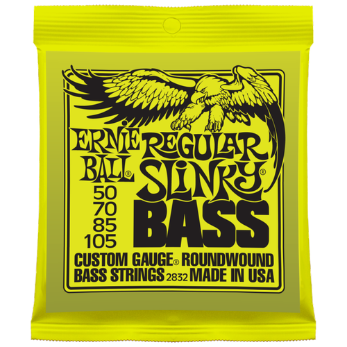 P02832 Regular Slinky Bass Комплект струн для бас-гитары, 50-105, никель, Ernie Ball