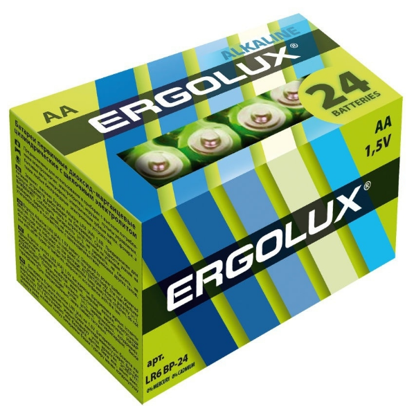 Ergolux Батарейка Alkaline BP-24 (AA - LR6,1.5В)