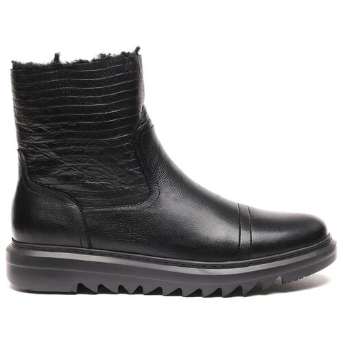 BASCONI 140107BC-2 Ботинки мужской черный, натуральная кожа черного цвета