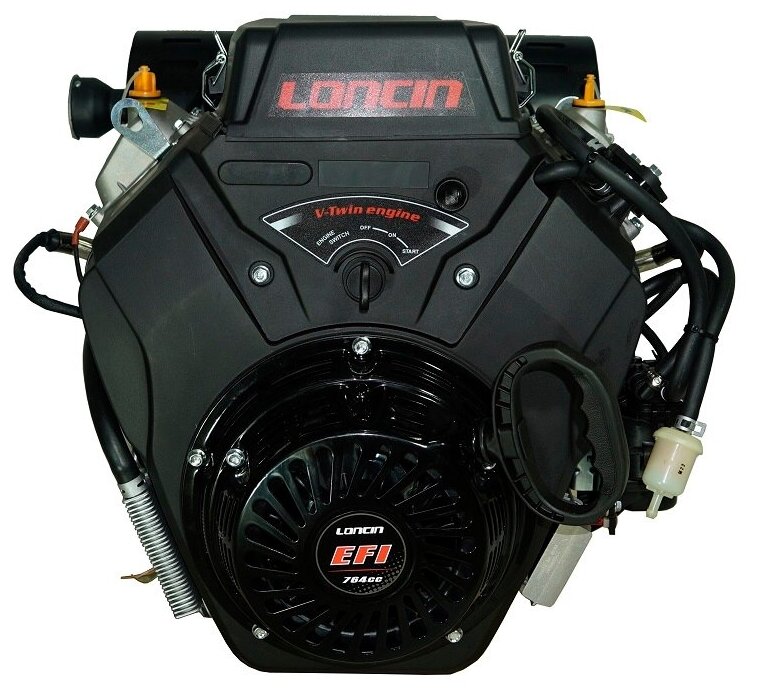Двигатель бензиновый Loncin H765i (H type) D25 20А (30л. с, 764 куб. см, вал 25мм, ручной и электрический старт, катушка 20А)